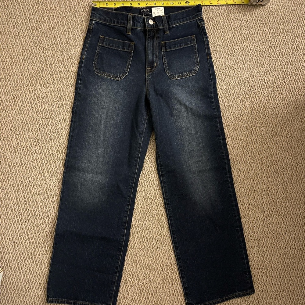 NWT J. Crew High Rise Slim Wide Leg Jeans size 26